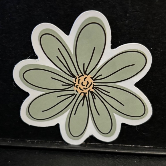 CUTE GREEN FLOWER STICKER - Picture 1 of 1